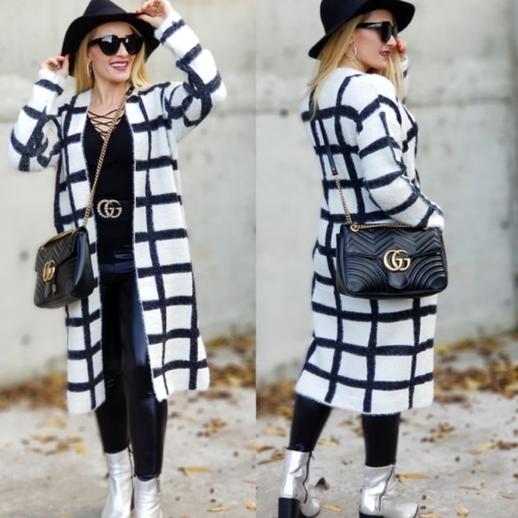 ❤RESTOCK❤ LAVINIA Grid Print Long Sleeve Cardigan - Picture 2 of 5